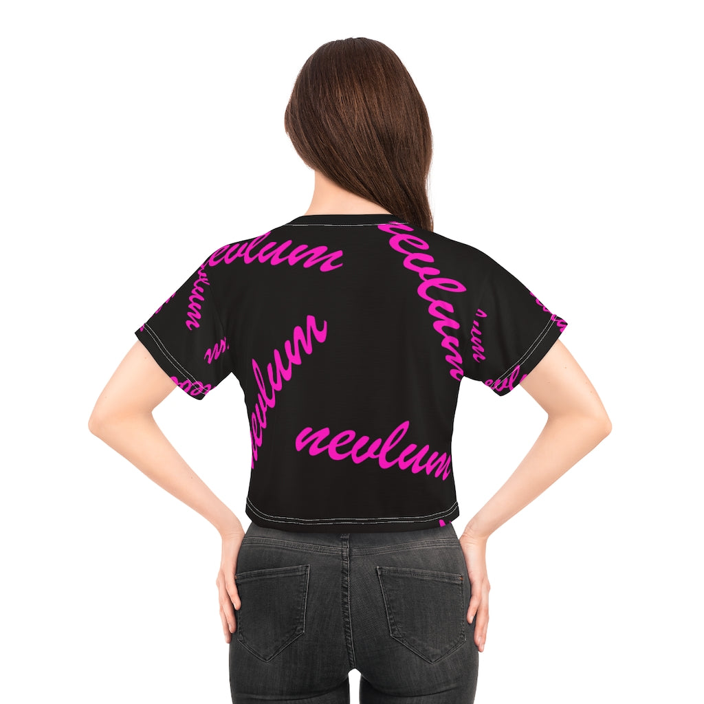 Ladies custom Nevlum design crop t-shirt