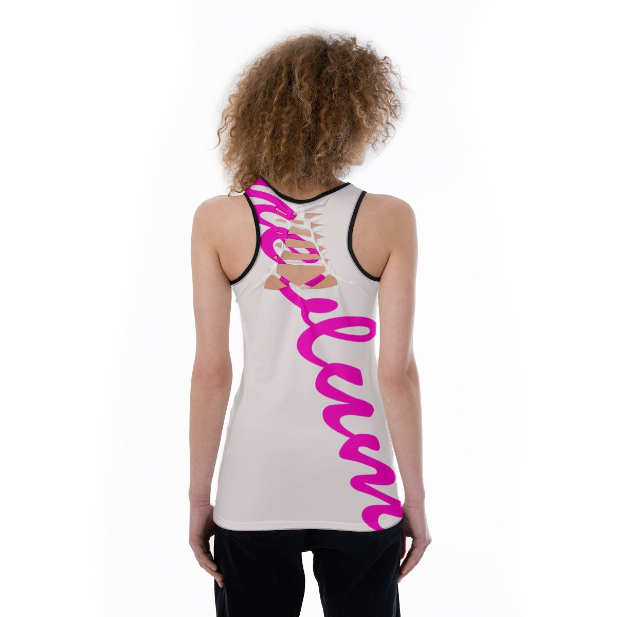 Women's nevlum Back Hollow Tank Top