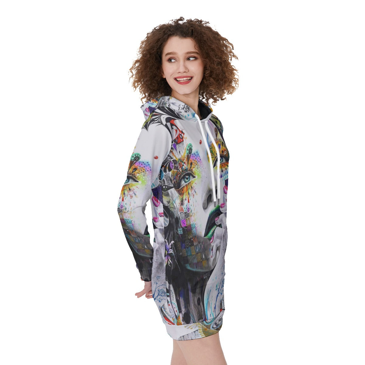 design Print Women's Long Hoodie