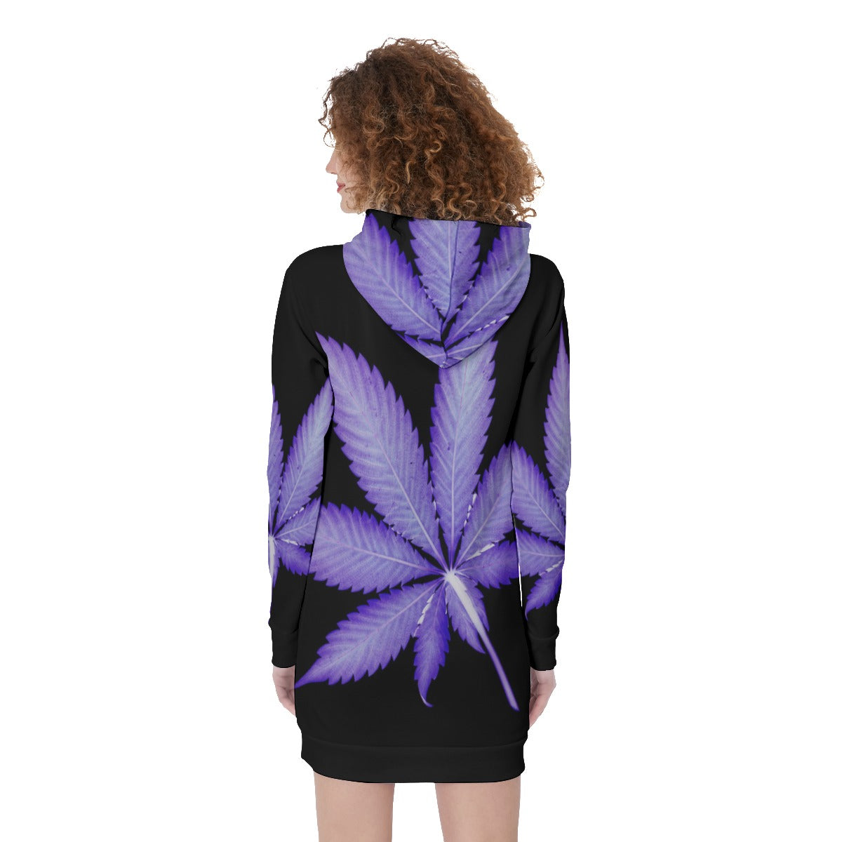 purple leaf Women's Long Hoodie