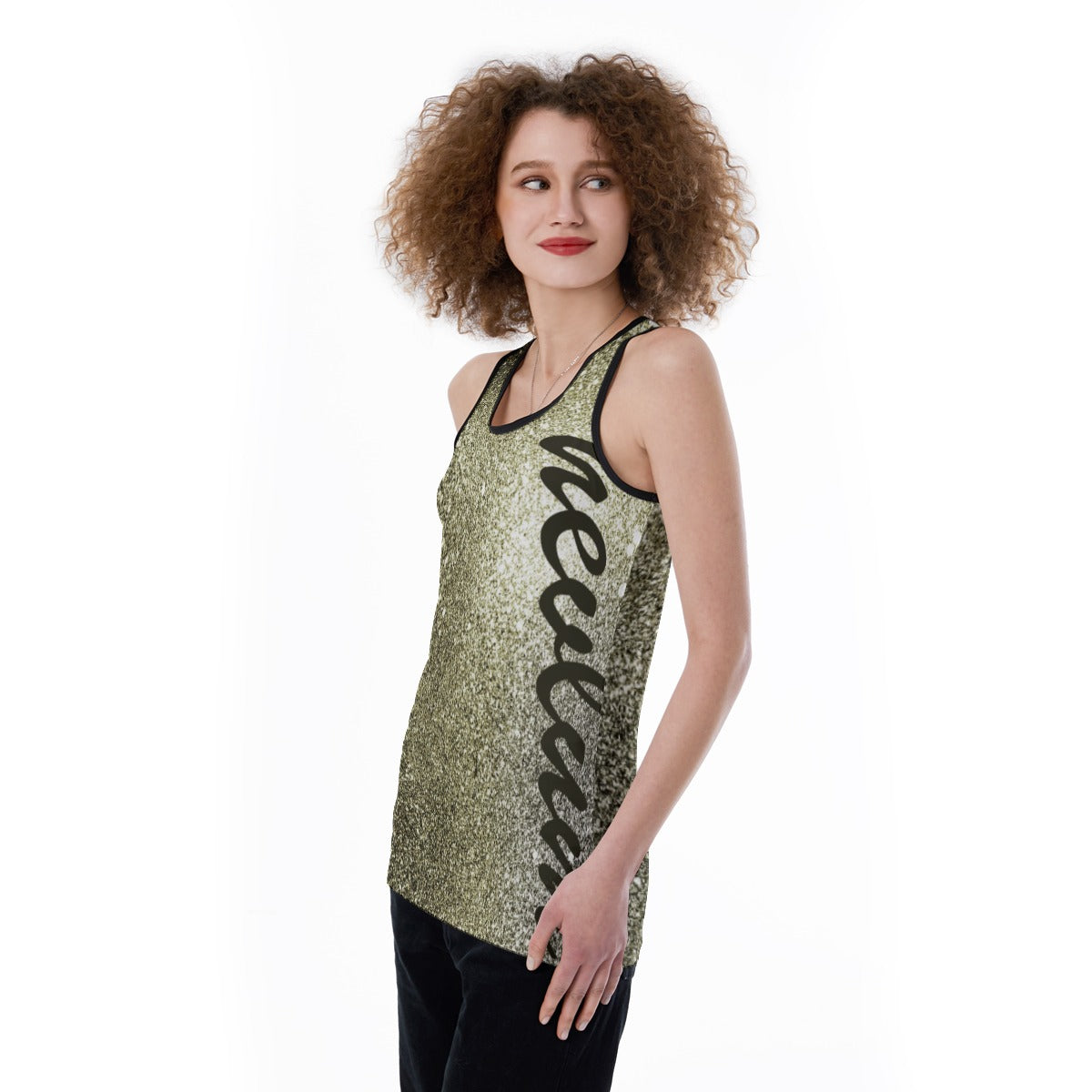 Women's nevlum Back Hollow Tank Top