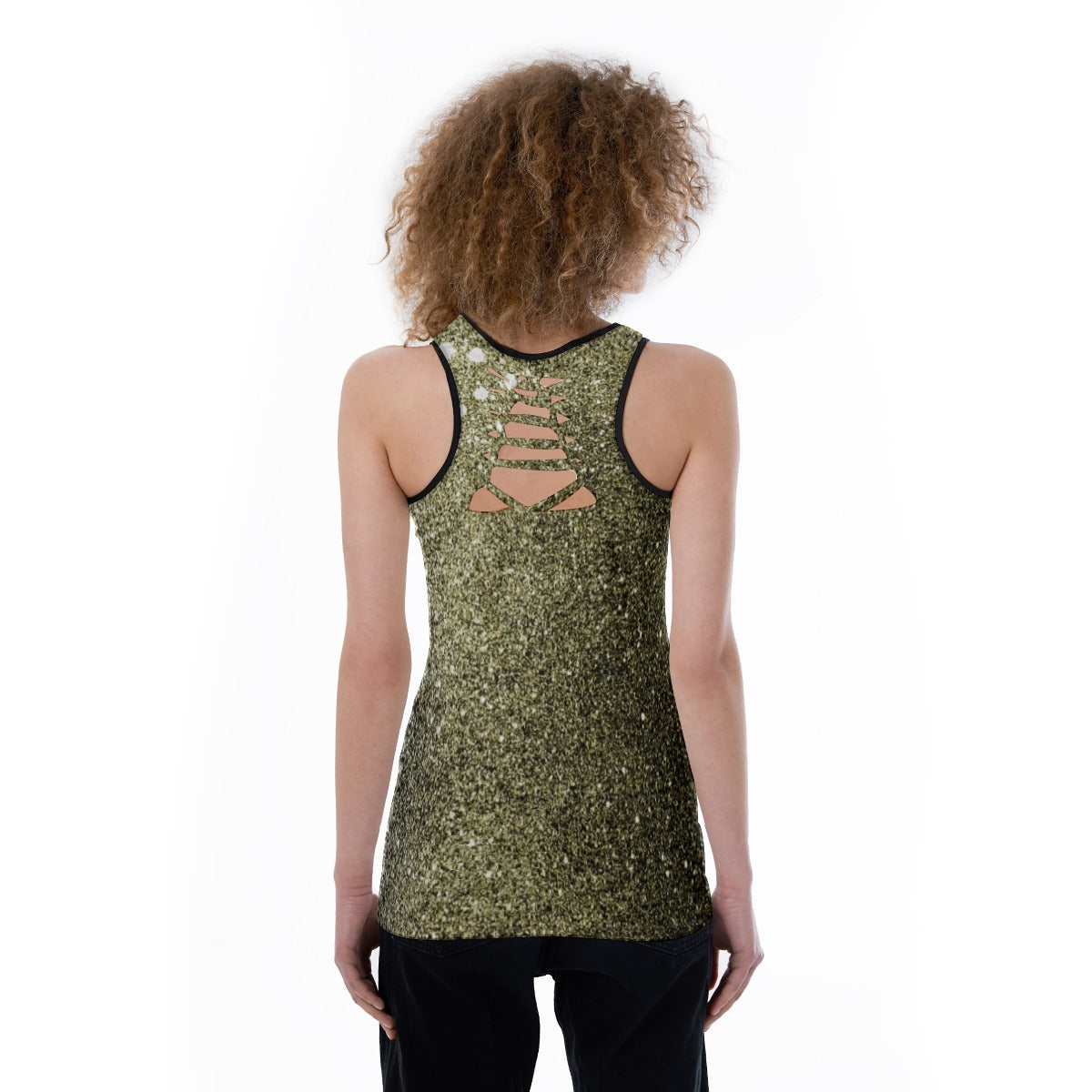 Women's nevlum Back Hollow Tank Top