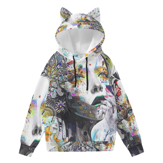 design Women’s Hoodie With Decorative Ears