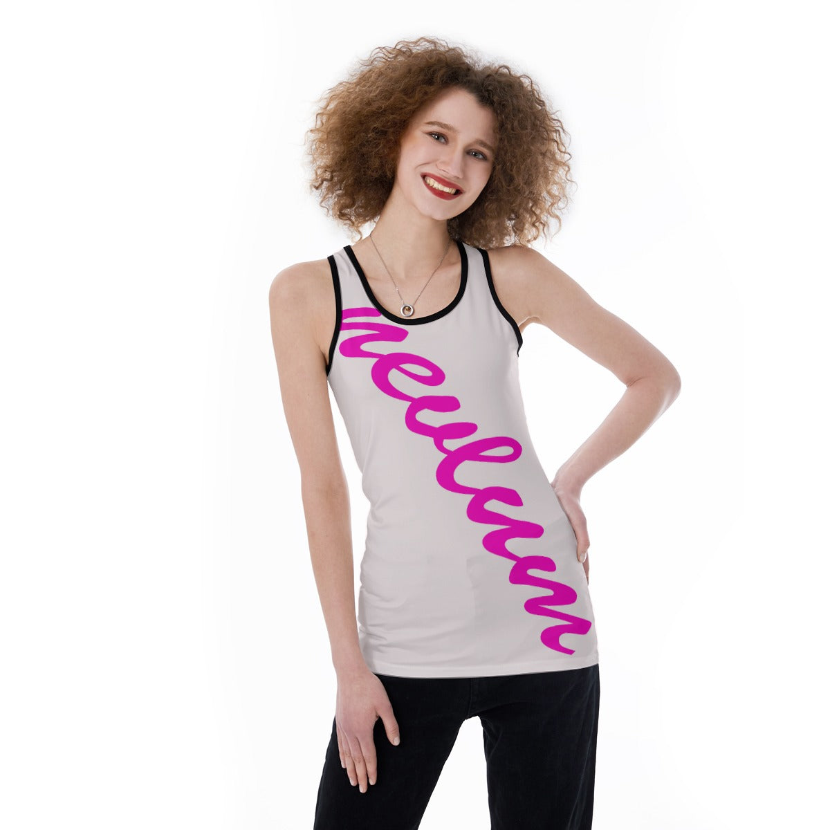 Women's nevlum Back Hollow Tank Top