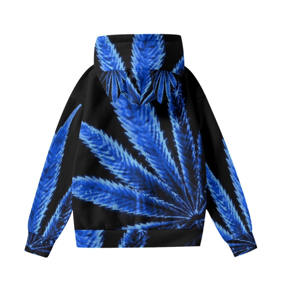 blue leaf ears Women’s Hoodie With Decorative Ears