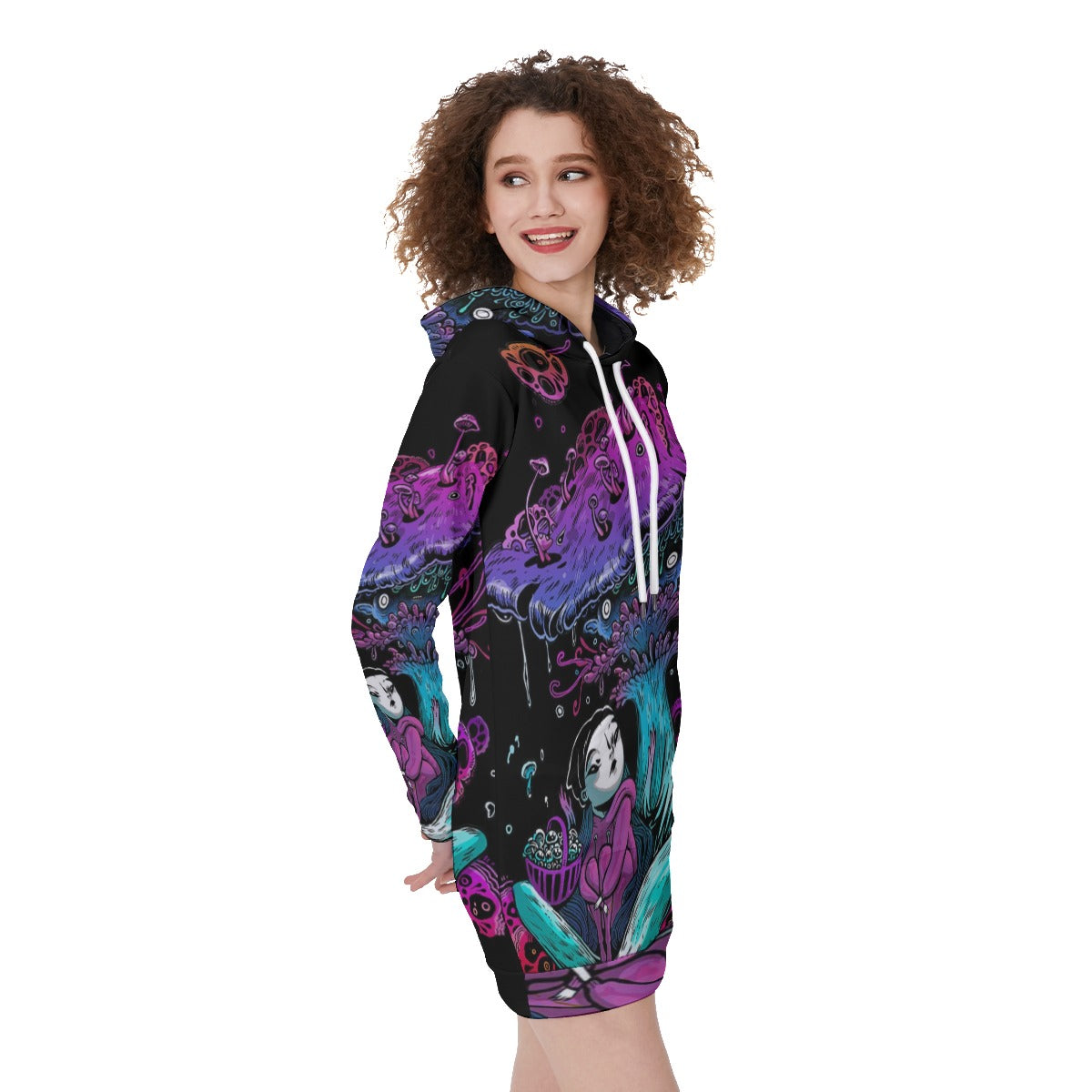 design Print Women's Long Hoodie