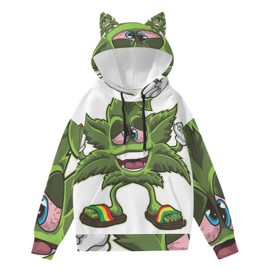 stoned leaf Women’s Hoodie With Decorative Ears