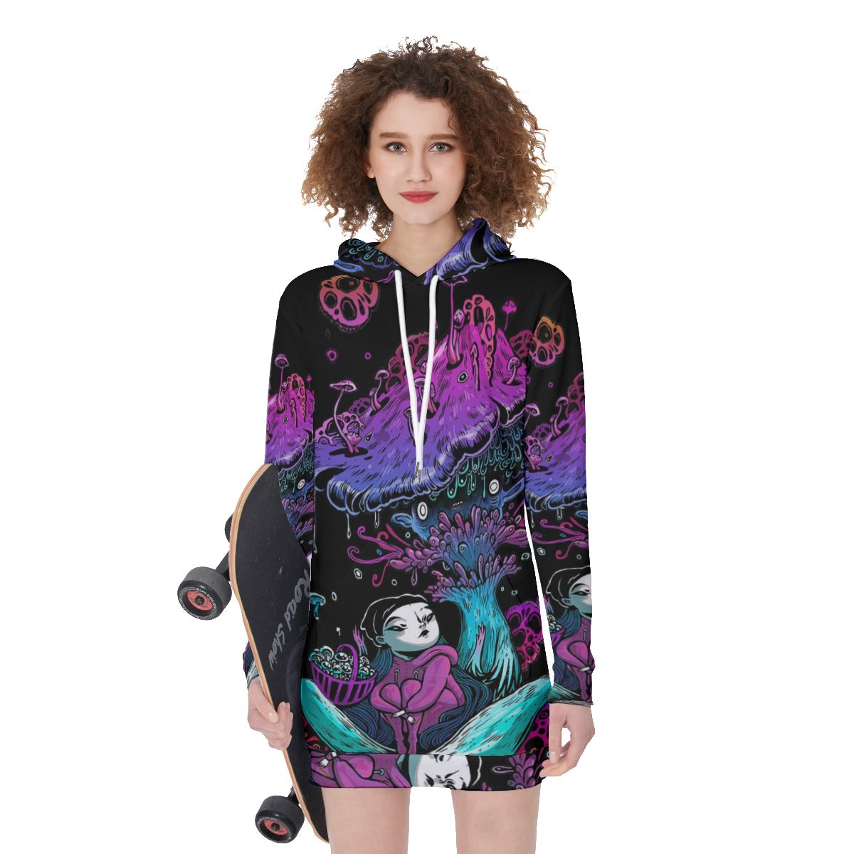 design Print Women's Long Hoodie