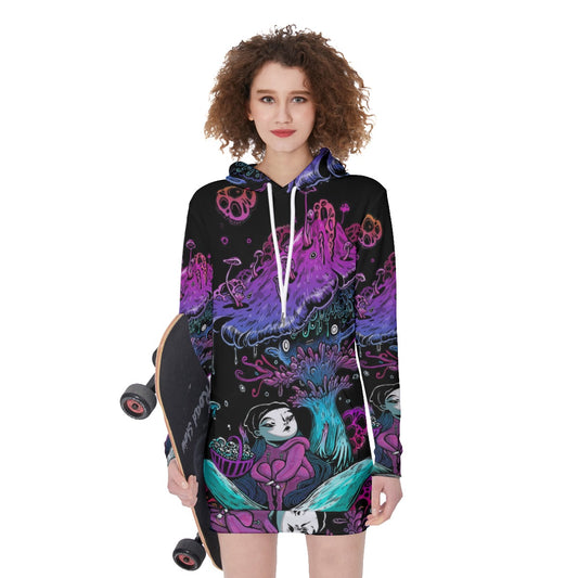 design Print Women's Long Hoodie