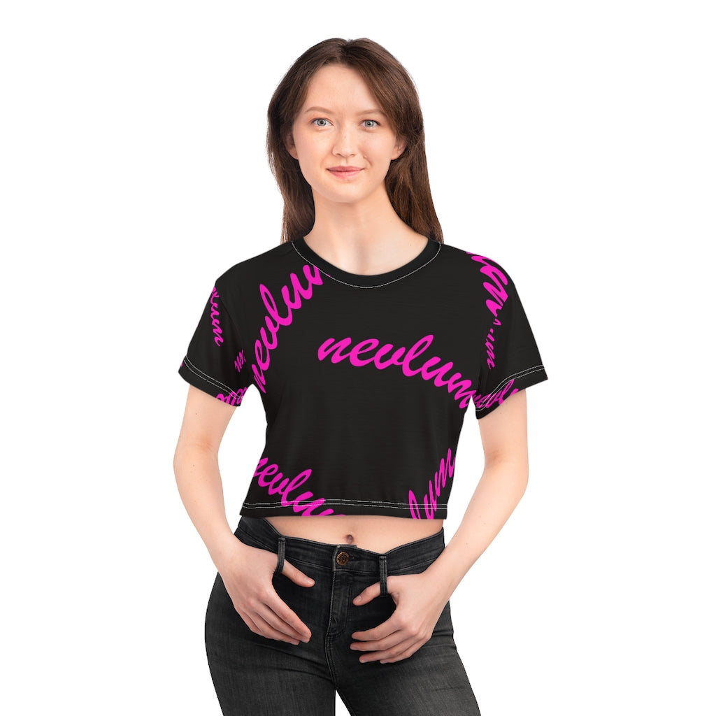 Ladies custom Nevlum design crop t-shirt