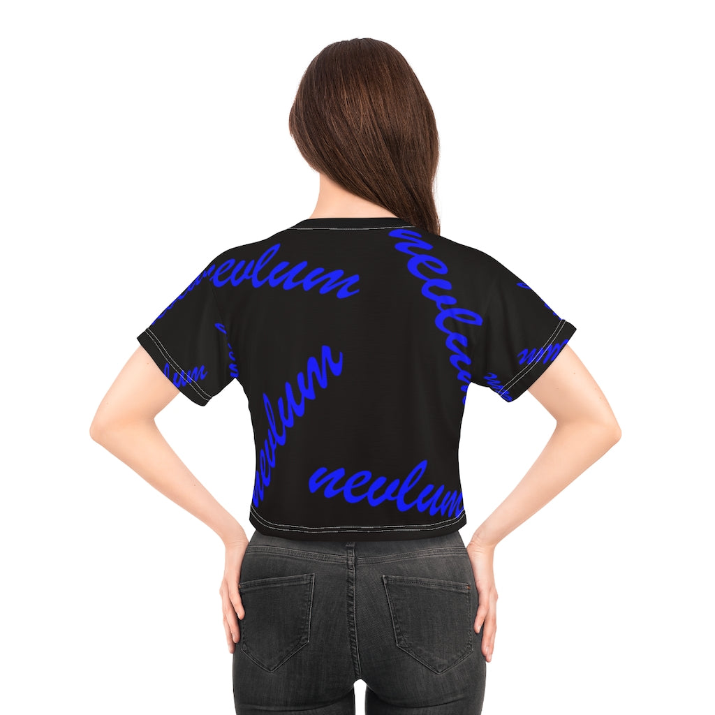 Women's custom nevlum design crop tee